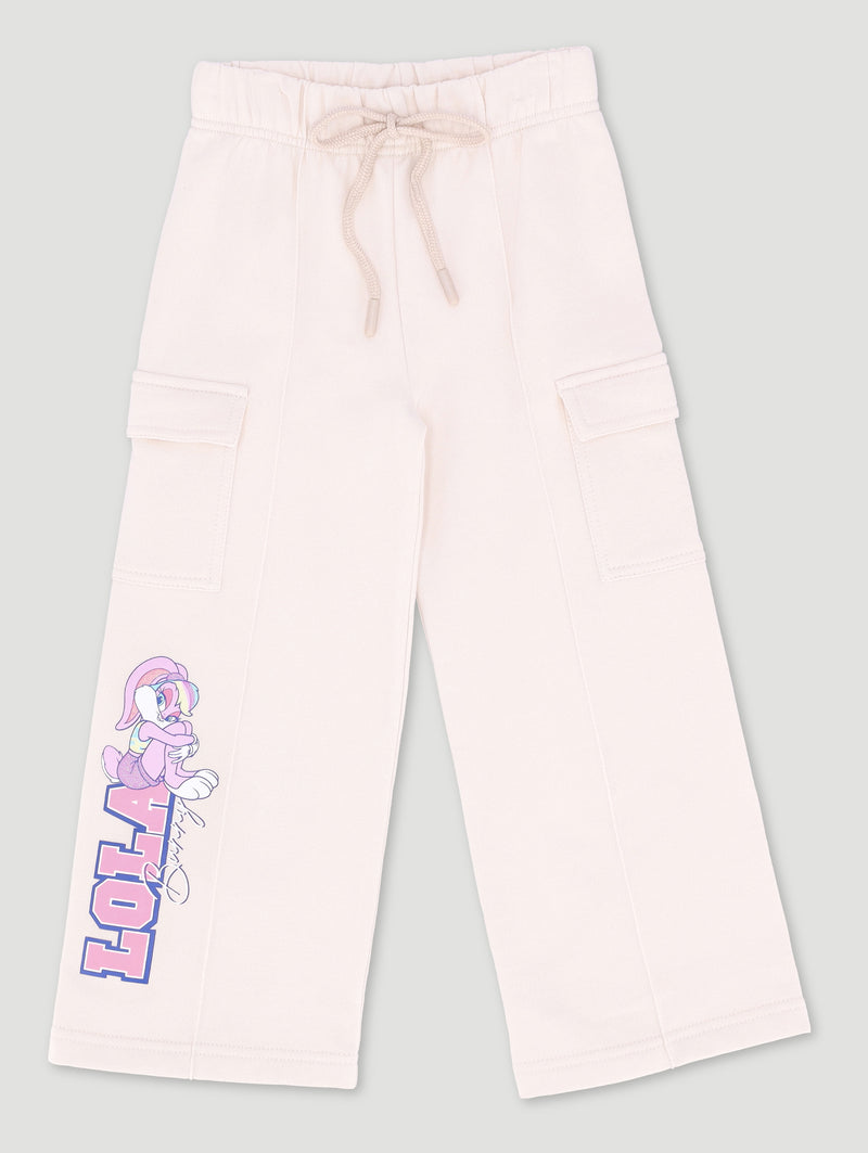 Pre-Girls Lola Brushed Fleece Jogger - Cream