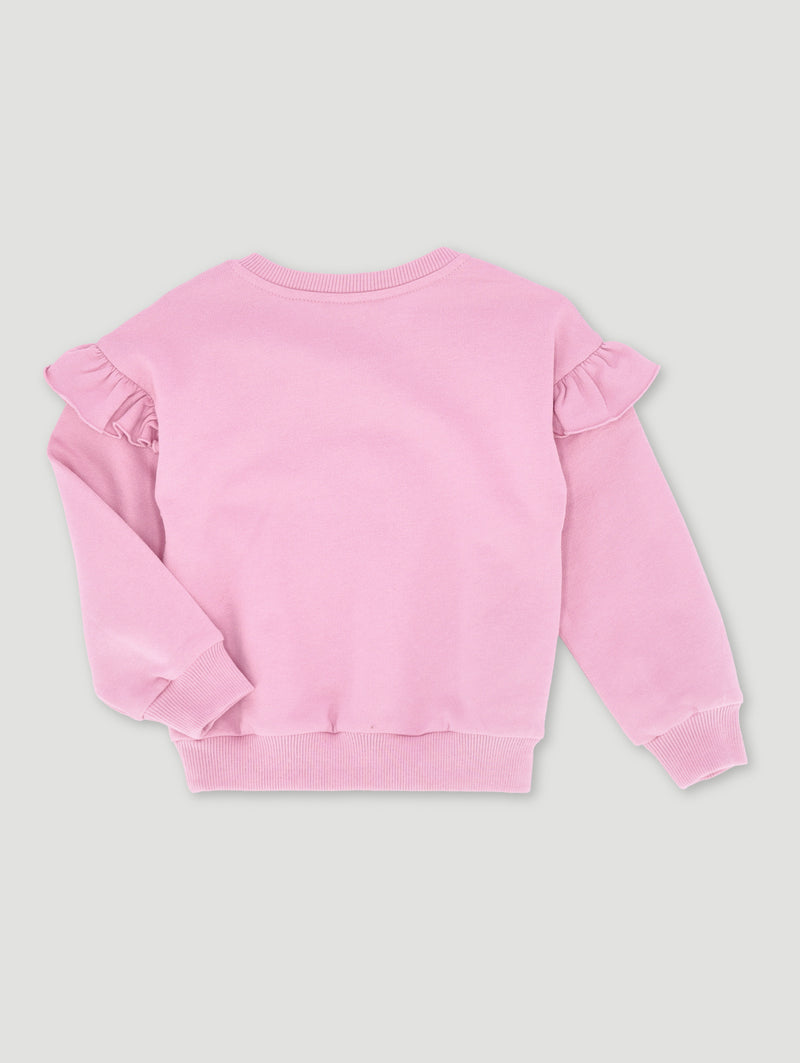 Pre-Girls Lola Brushed Fleece Track Top - Pink