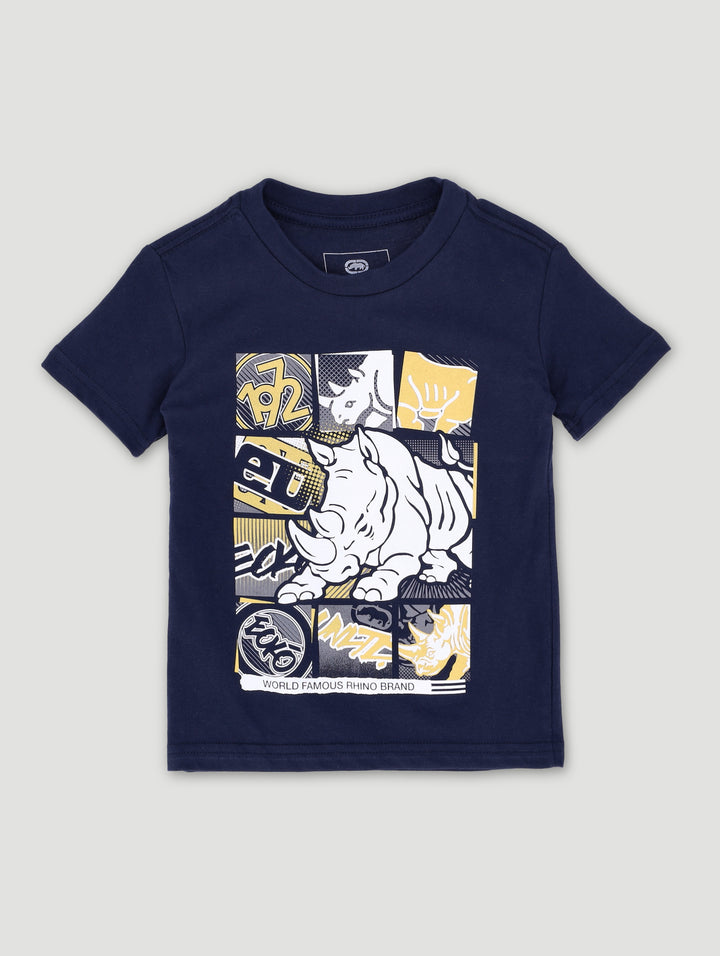 Pre-Boys Rhino Tee - Navy