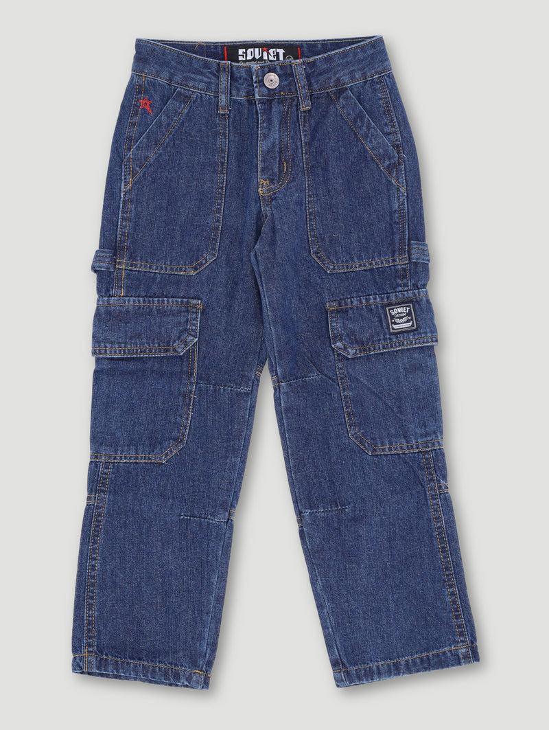 Pre-Boys Oversized Denim - Dark Indigo