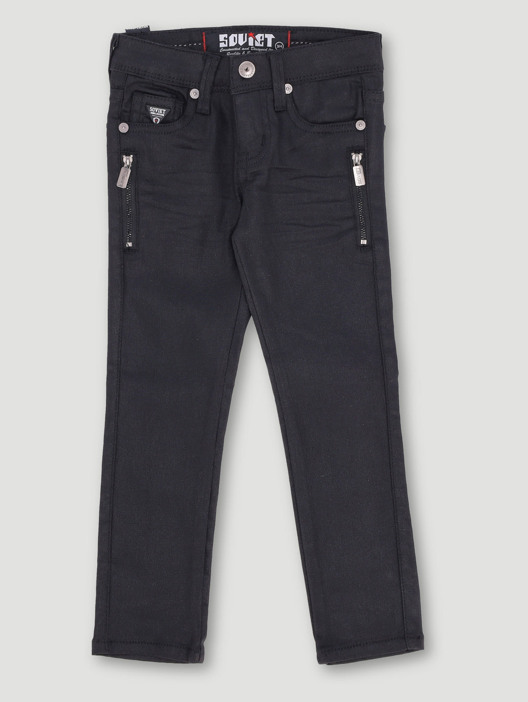 Pre-Boys Armando Coated Denim - Black