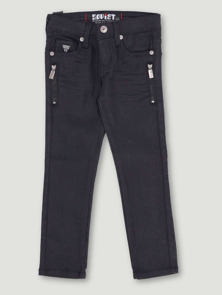 Pre-Boys Armando Coated Denim - Black