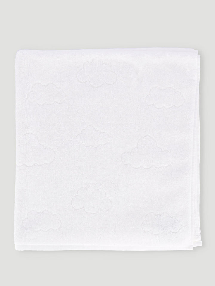 Keedo Zero Twist Luxury Embroidered Towel - White