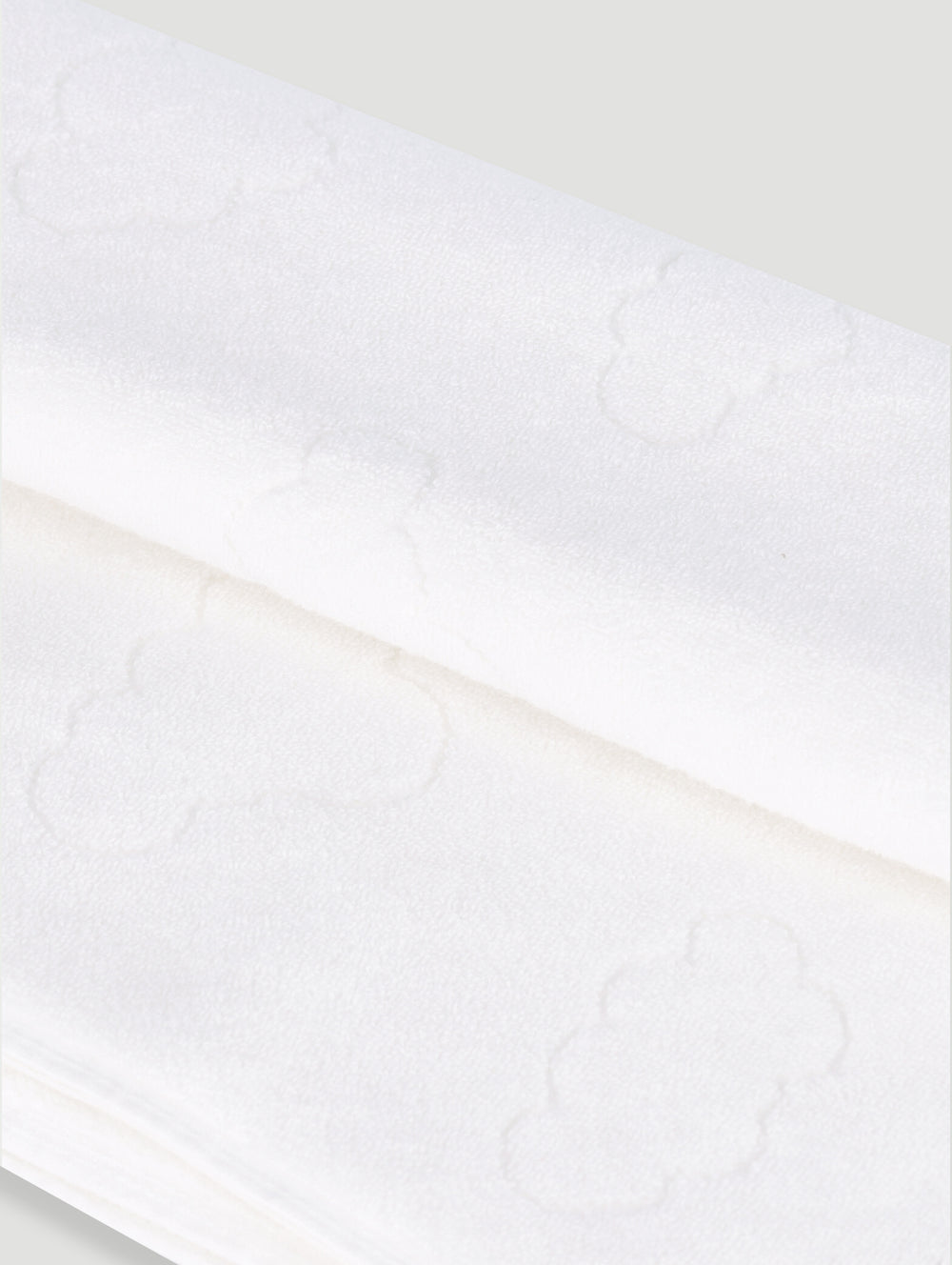 Keedo Zero Twist Luxury Embroidered Towel - White