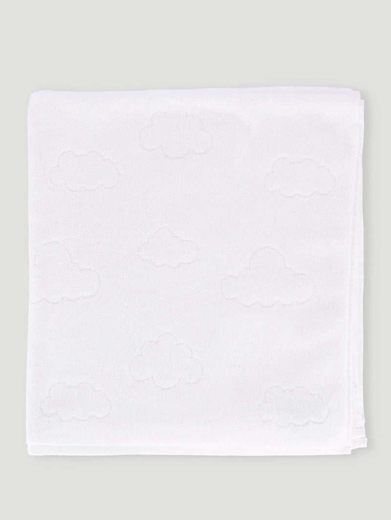 Keedo Zero Twist Luxury Embroidered Towel - White