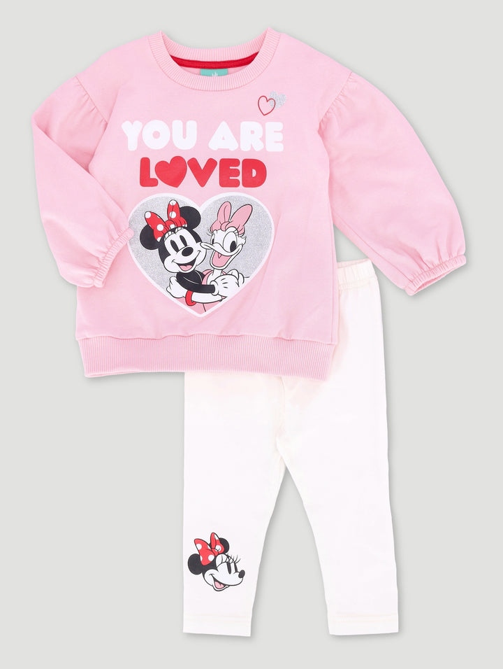 Baby Girls Minnie Top & Stripe Legging Set