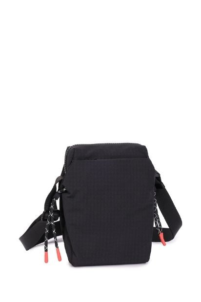 String Phone Bottle Shoulder Bag - Black