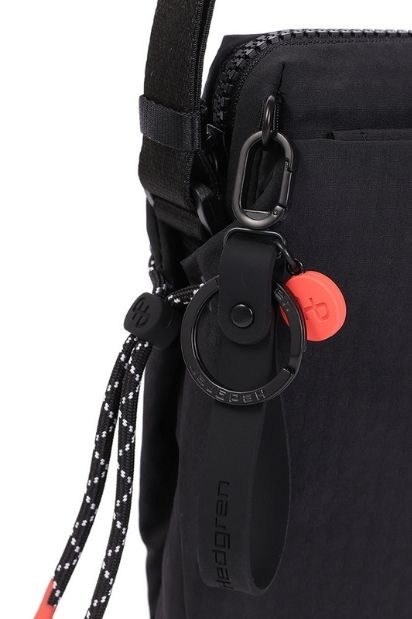 String Phone Bottle Shoulder Bag - Black