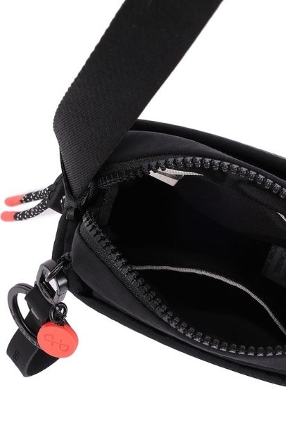 String Phone Bottle Shoulder Bag - Black