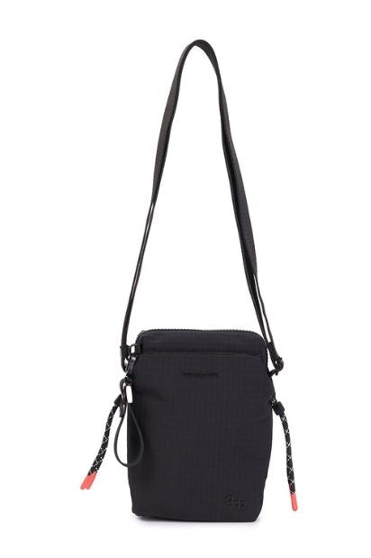 String Phone Bottle Shoulder Bag - Black