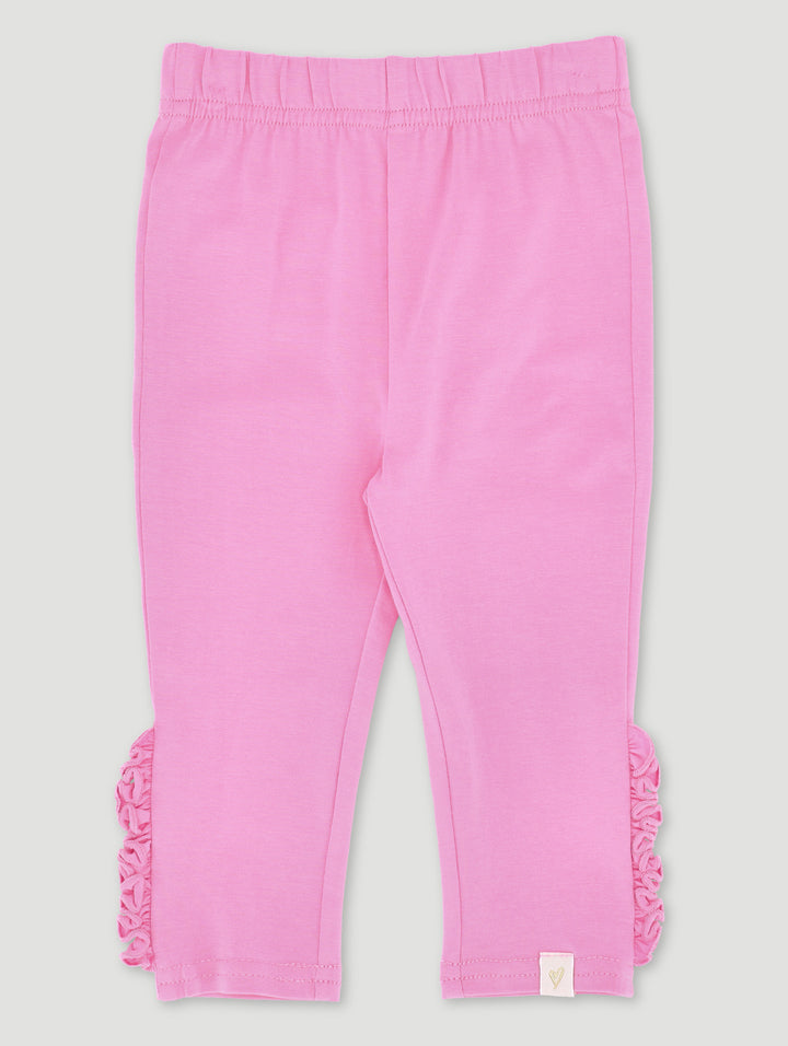 Baby Girls Single Frill Legging - Light Pink