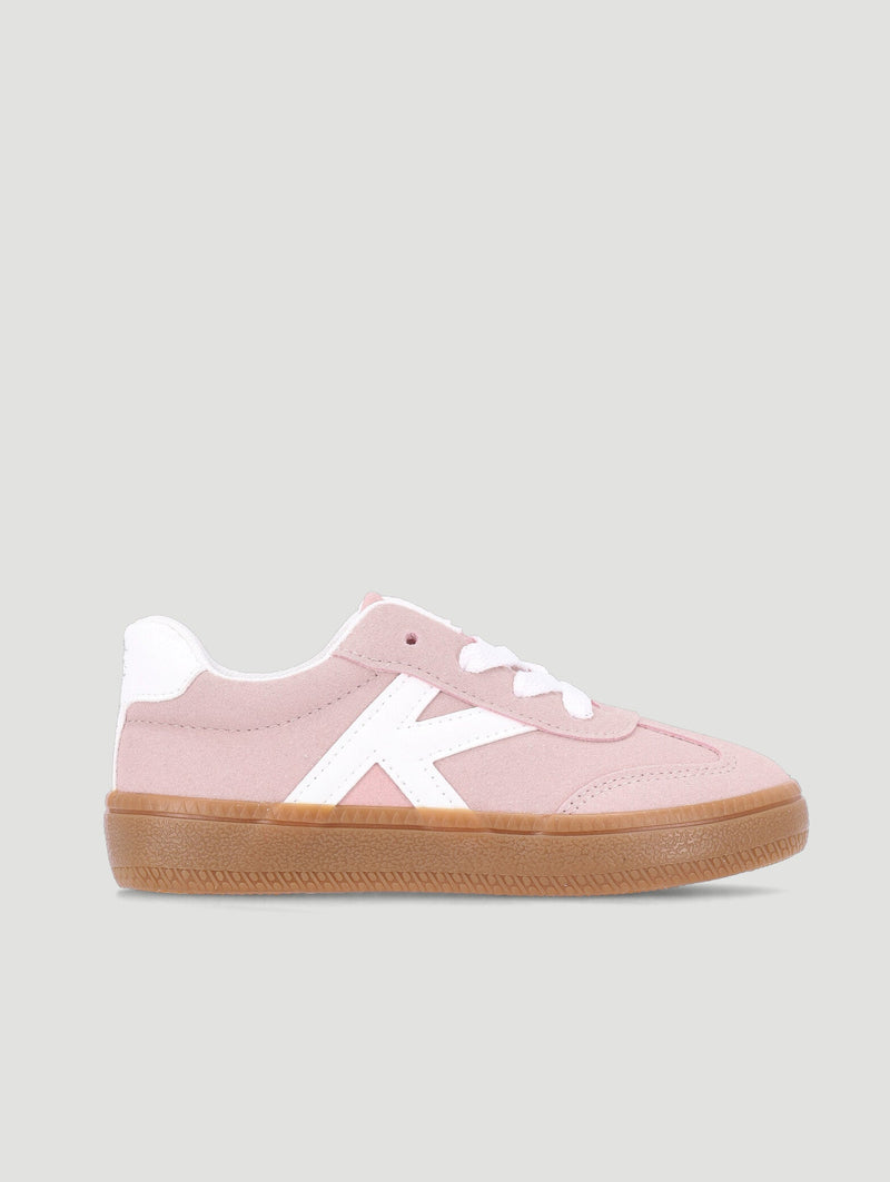 Keedo Girls Suede Skate Sneaker - Blush