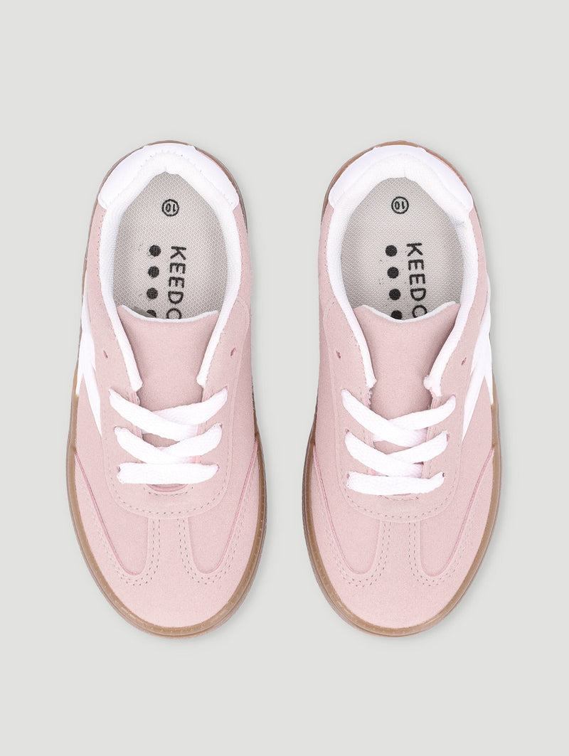 Keedo Girls Suede Skate Sneaker - Blush