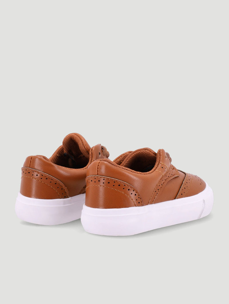 Keedo Boys Tan Brogue Smart Lace Up Occasion Shoe