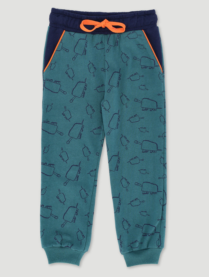 Pre-Boys Danasoli Print Jogger - Teal/Navy