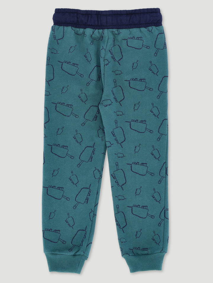Pre-Boys Danasoli Print Jogger - Teal/Navy