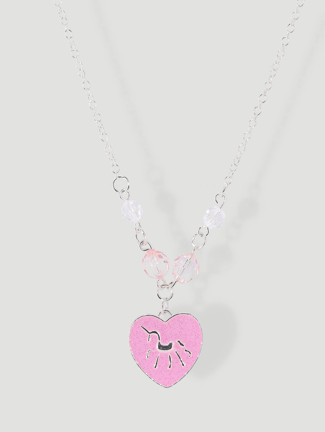 Pre-Girls Unicorn Heart And Ring Necklace