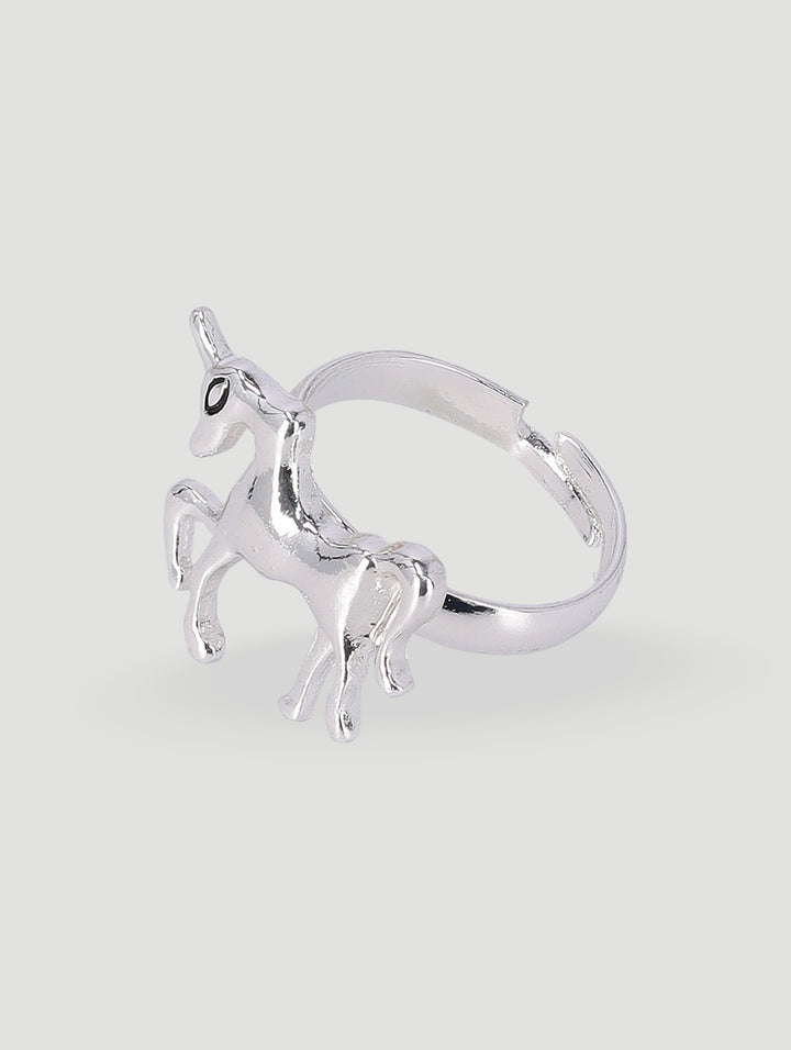 Pre-Girls Unicorn Heart And Ring Necklace