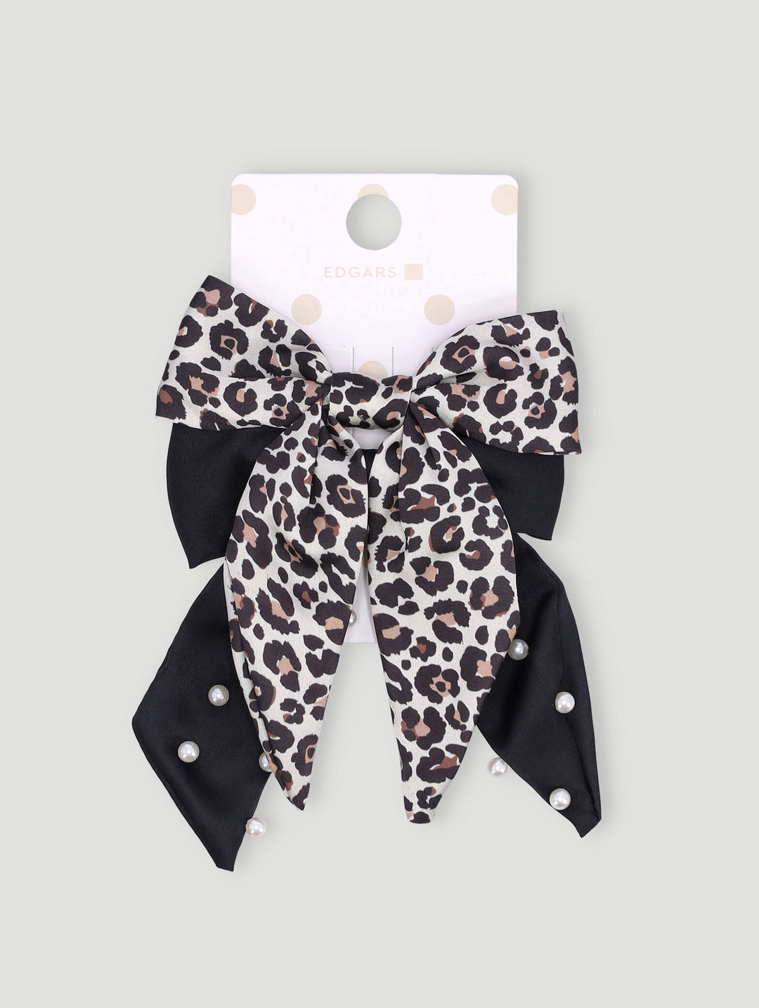 Pre-Girls 2 Pack Leopard Print & Black Bow Set - Multi