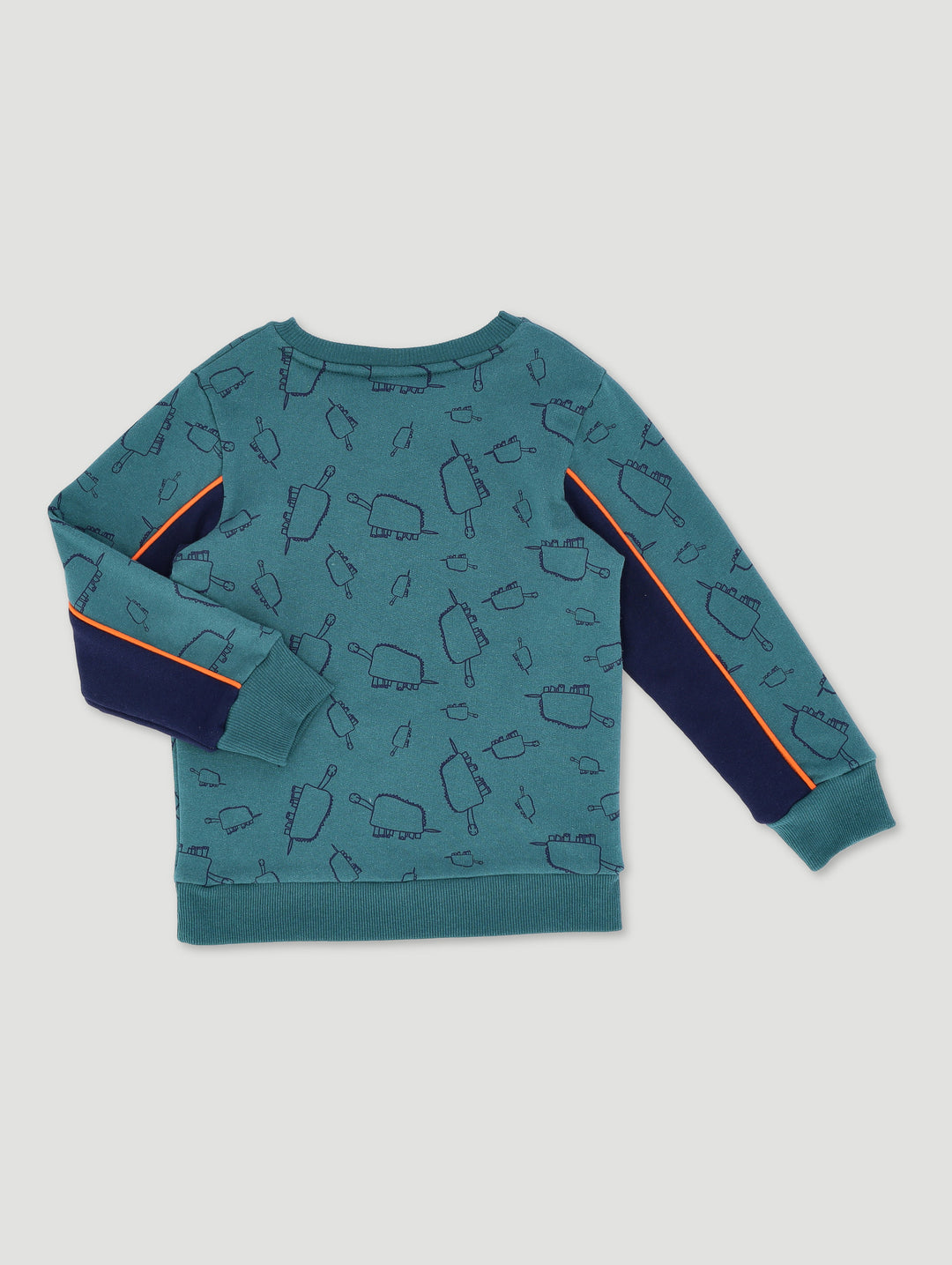 Pre-Boys Danasoli Colourblock Crew Top - Teal/Navy