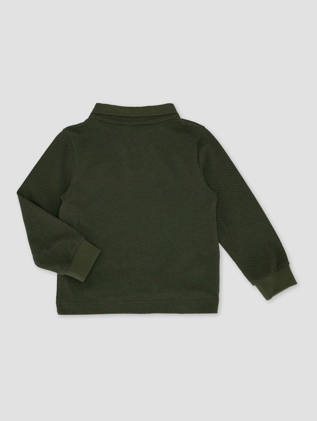 Pre-Boys Long Sleeve Notch Golfer - Olive