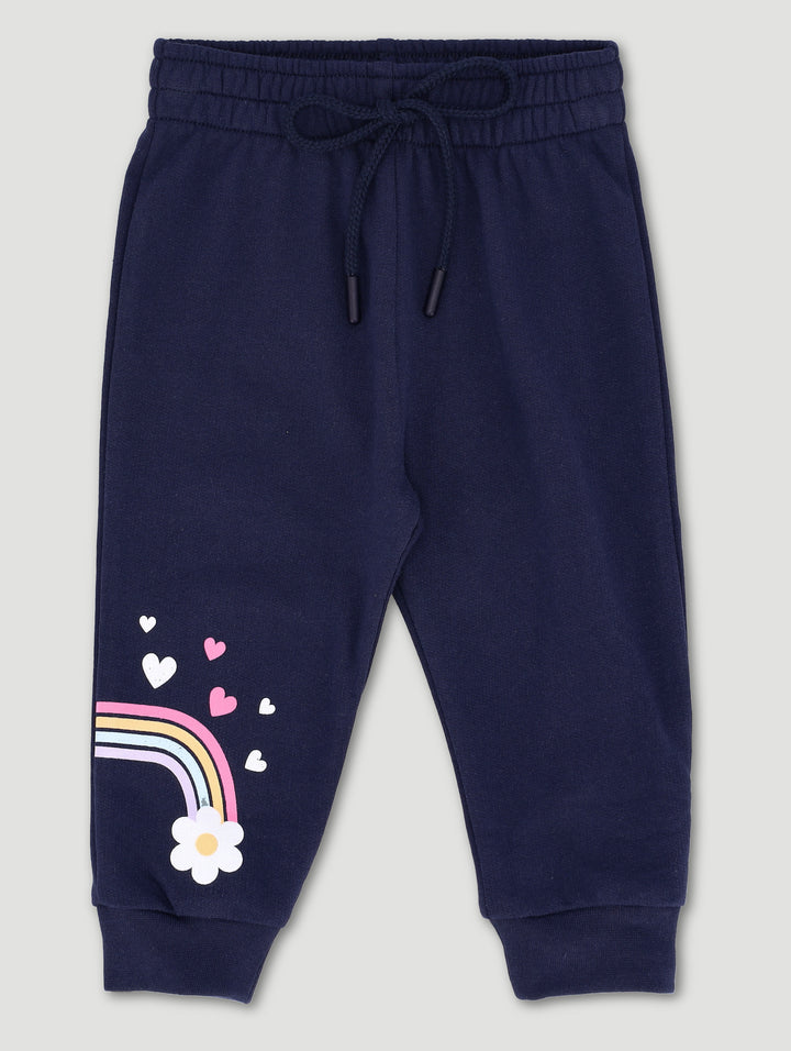 Baby Girls Unicorn Fleece Jogger - Dark Navy
