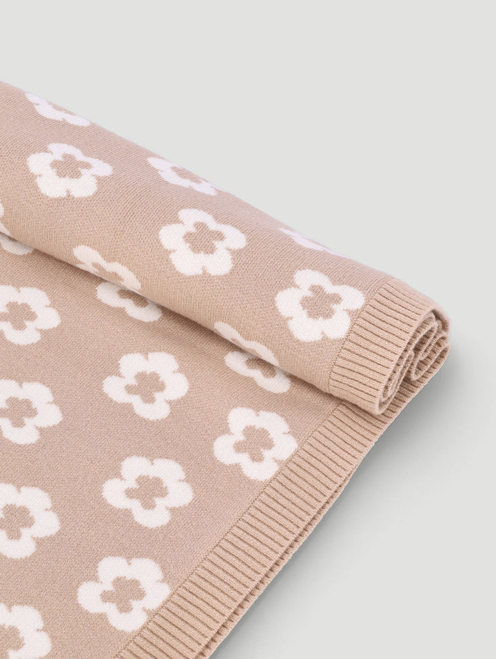 Floral Knit Blanket
