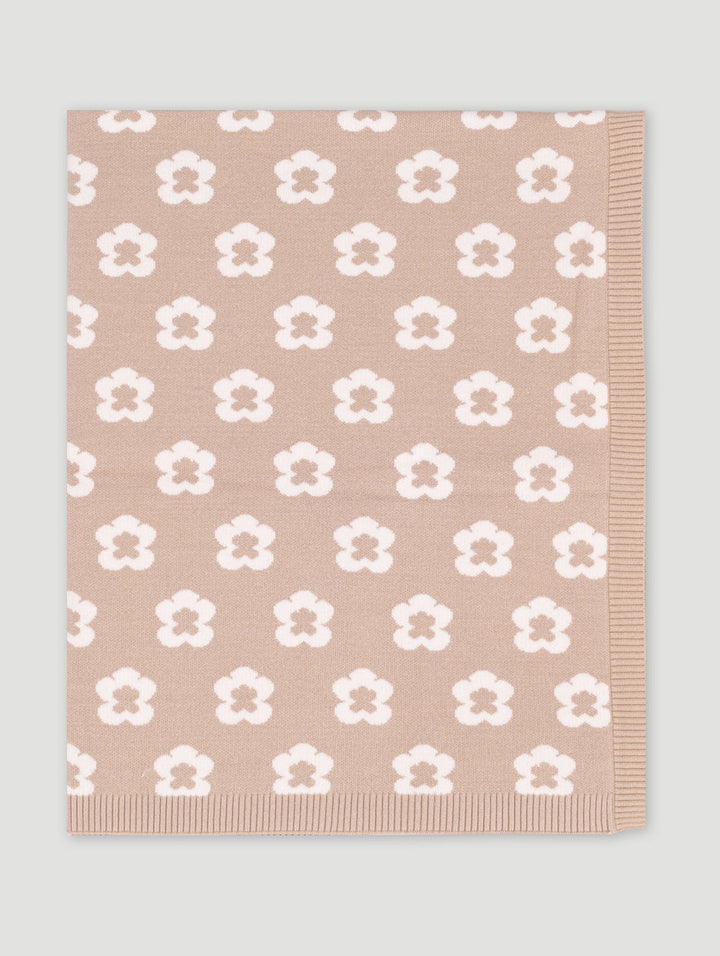 Floral Knit Blanket