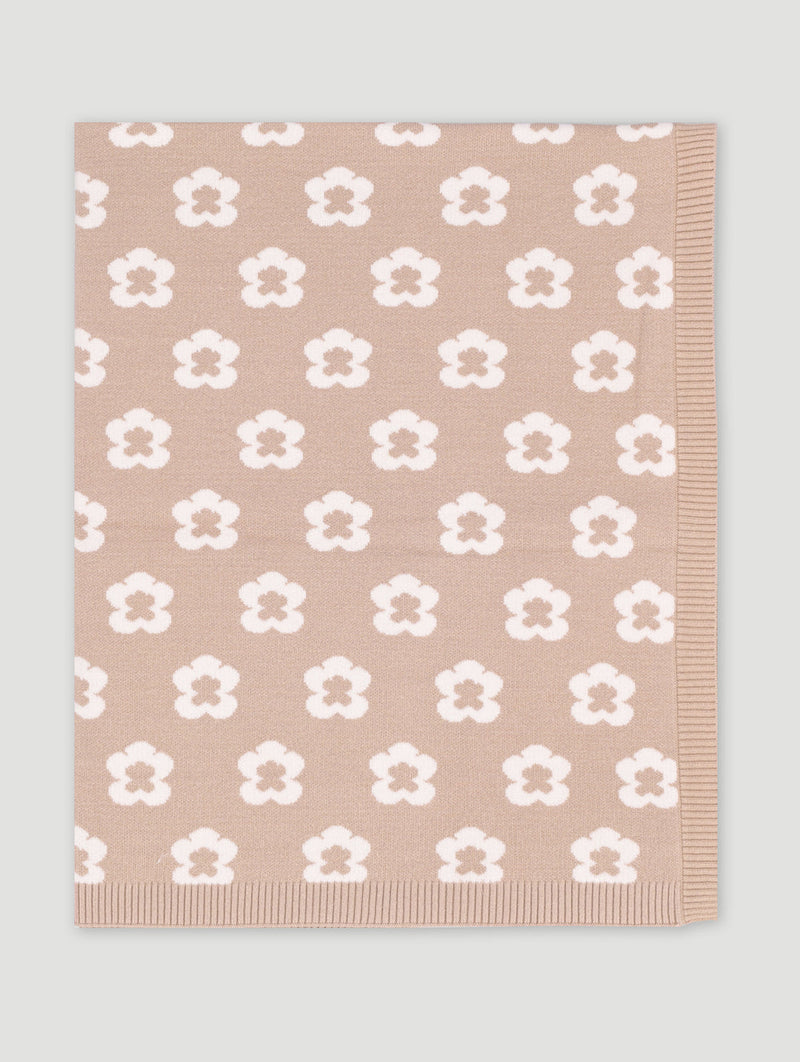 Floral Knit Blanket