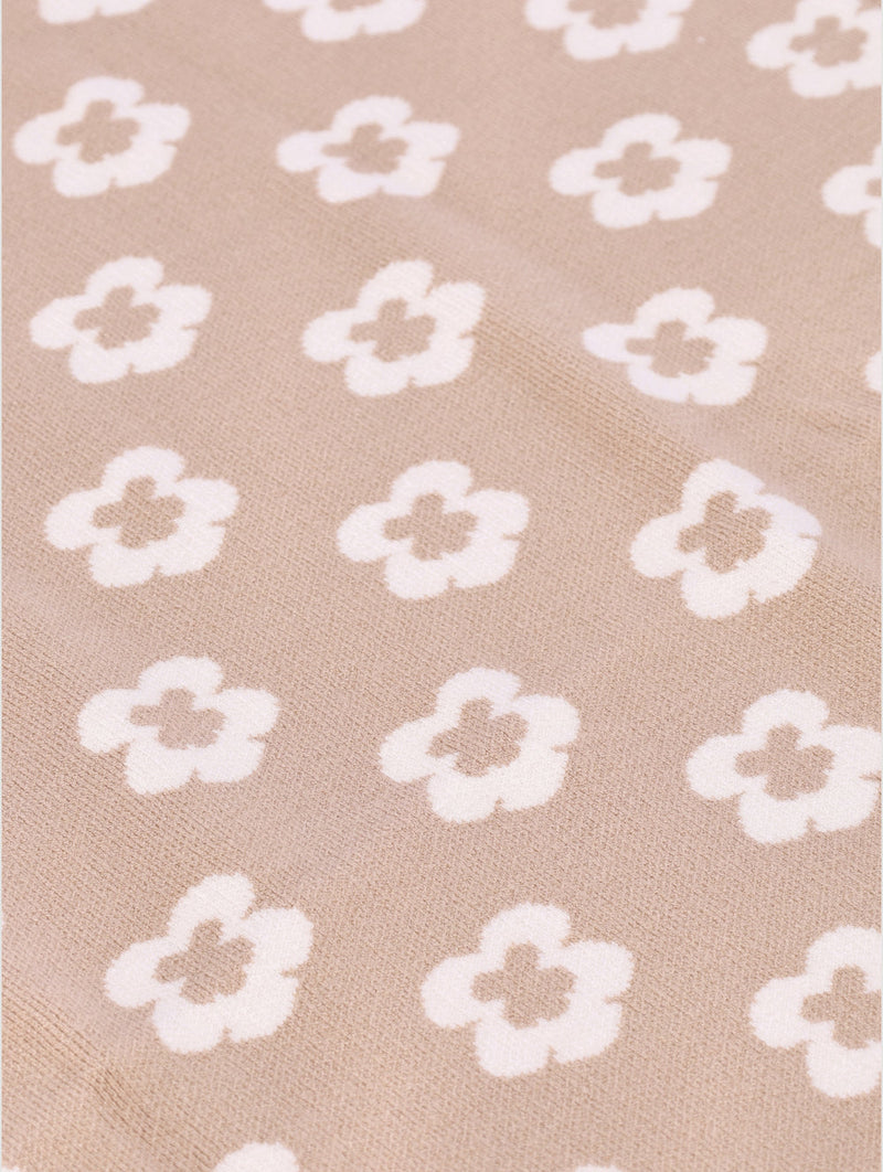 Floral Knit Blanket