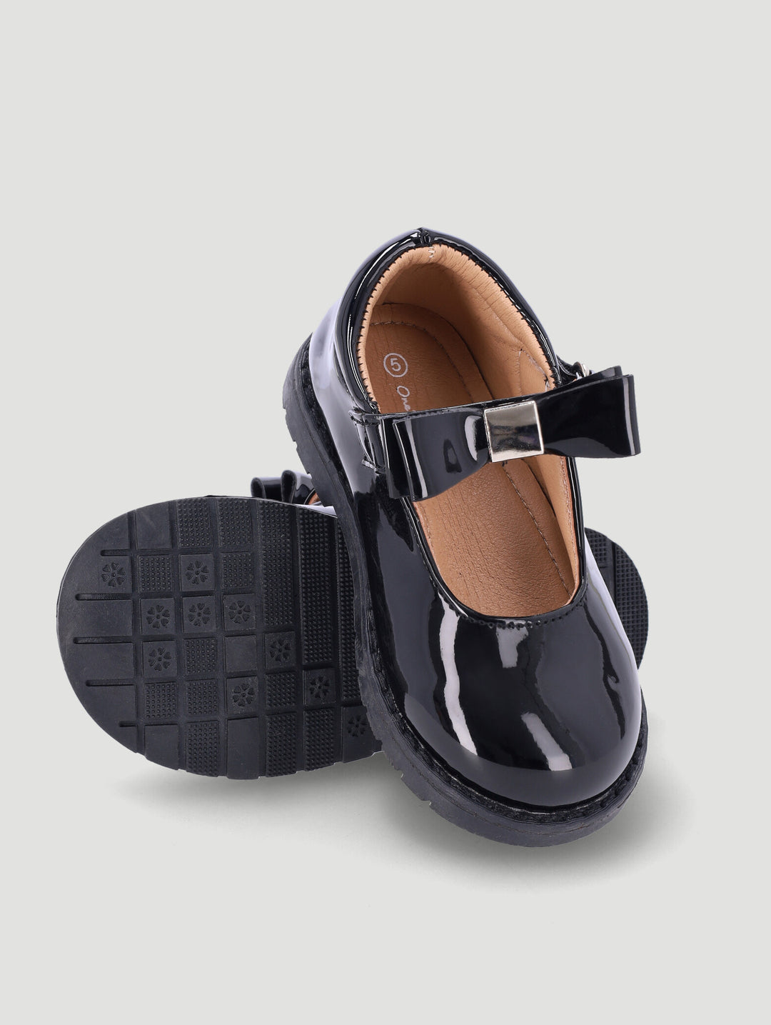 Baby Girls Bow Chunky Smart Pump - Black