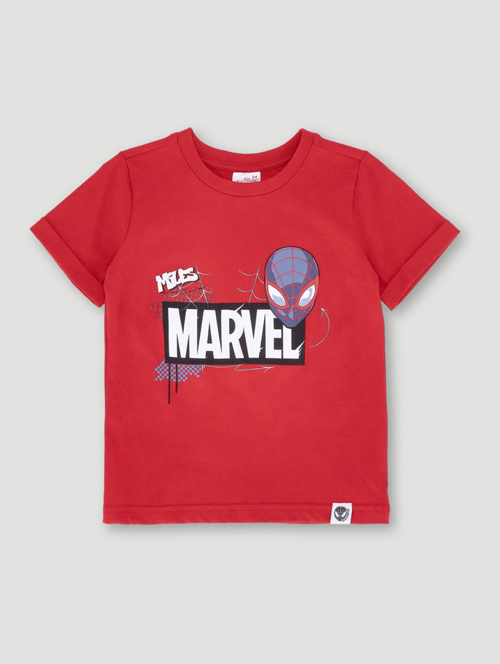 Pre- Boys Short Sleeve Miles Morales Tee - Red