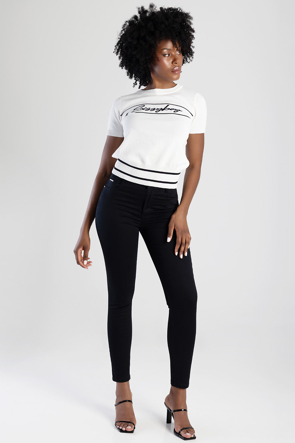 Mid-Waist Skinny Jean - Black