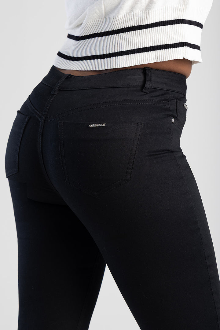 Mid-Waist Skinny Jean - Black