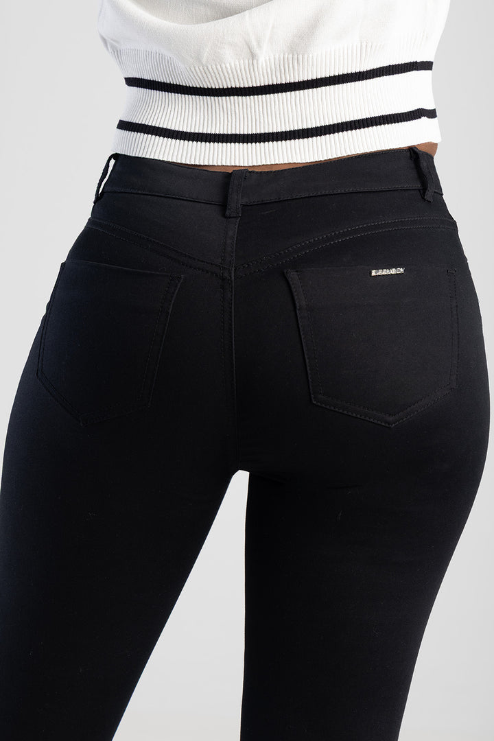 Mid-Waist Skinny Jean - Black
