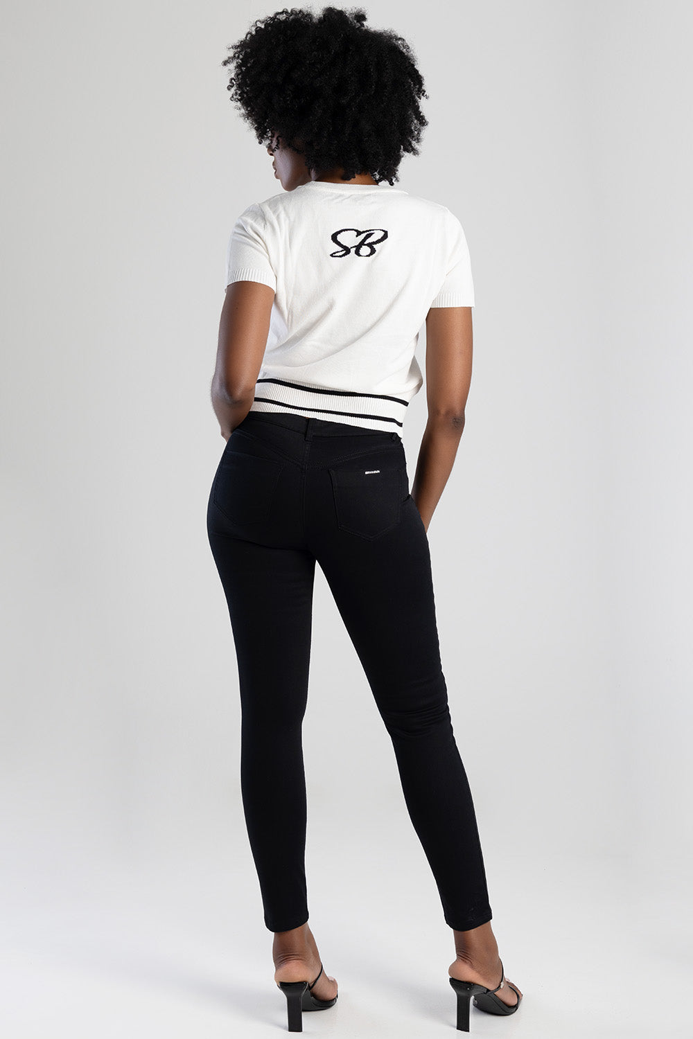 Mid-Waist Skinny Jean - Black