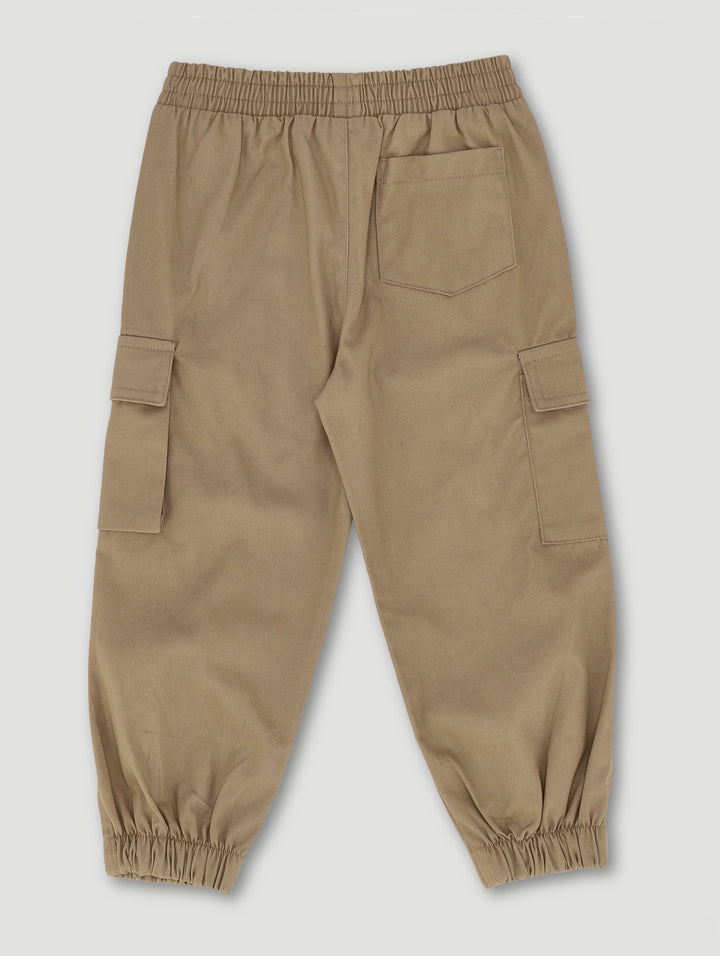 Pre-Boys Loose Cargo Twill Buckle Jogger - Camel