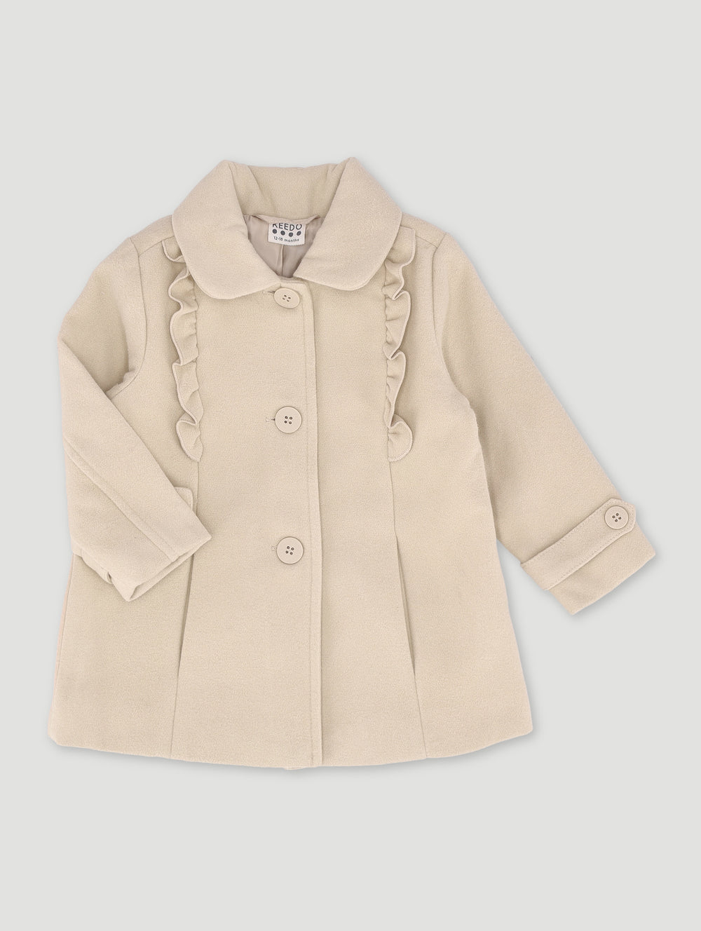 Baby Girls Melton Coat - Tan