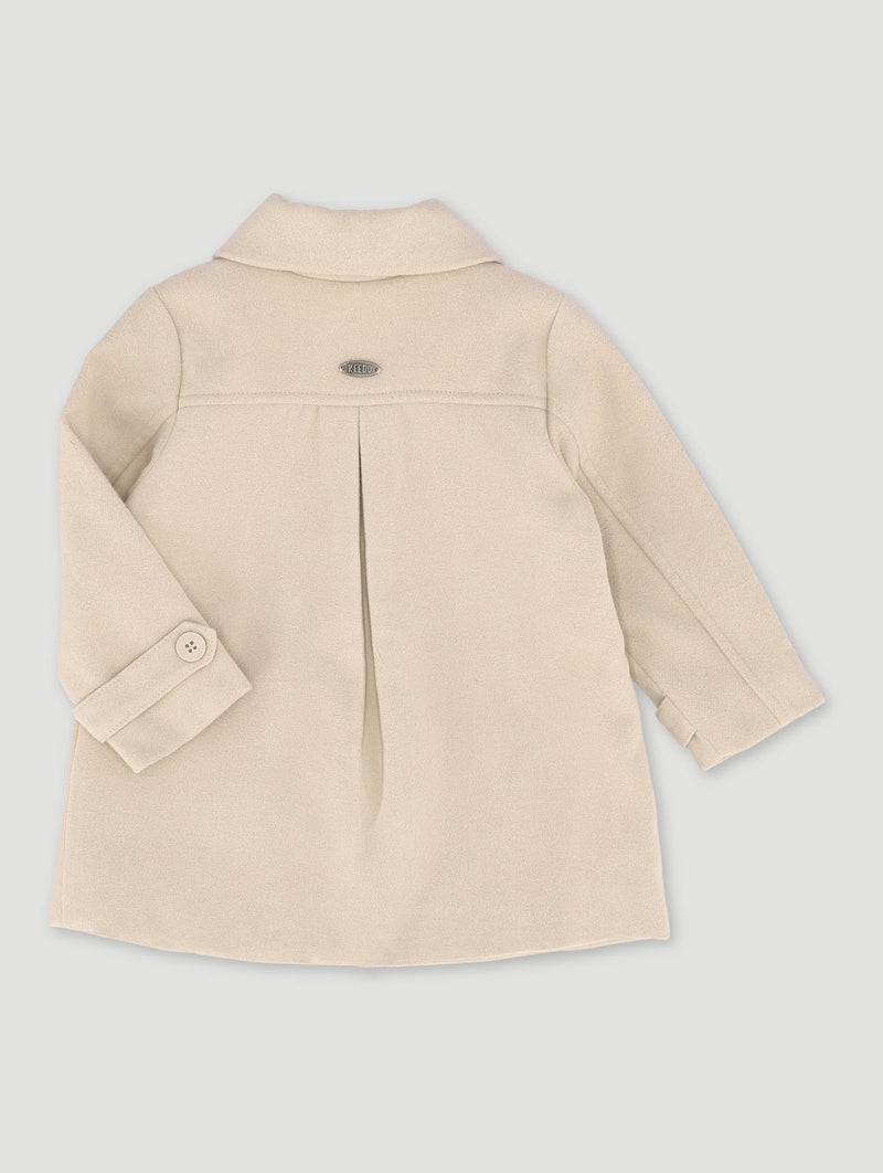 Baby Girls Melton Coat - Tan