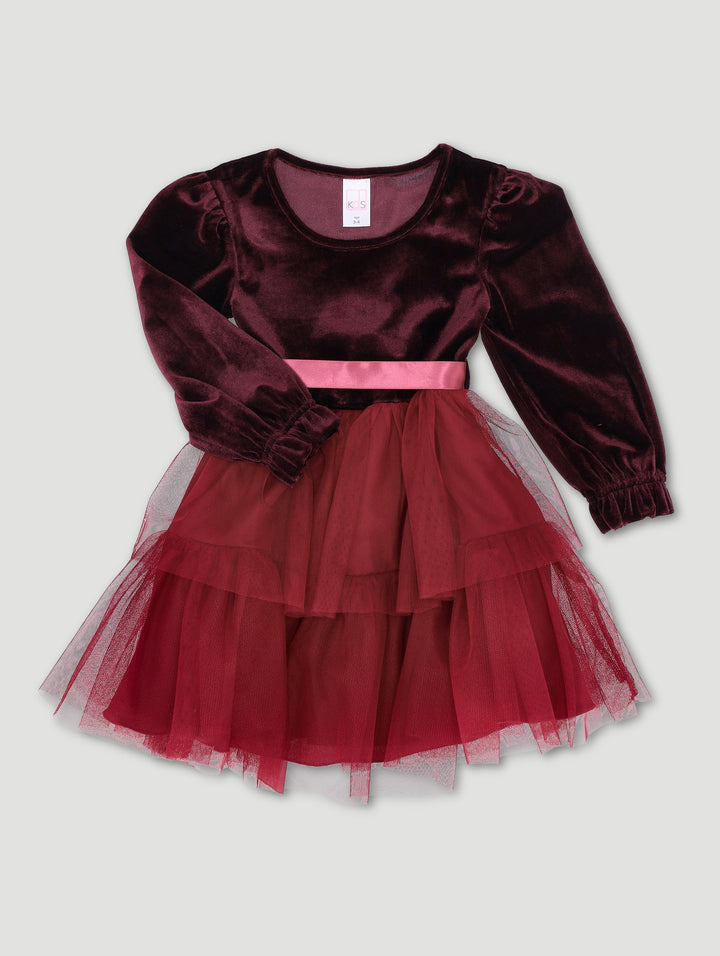 Pre-Girls Occasion Dress - Burgundy