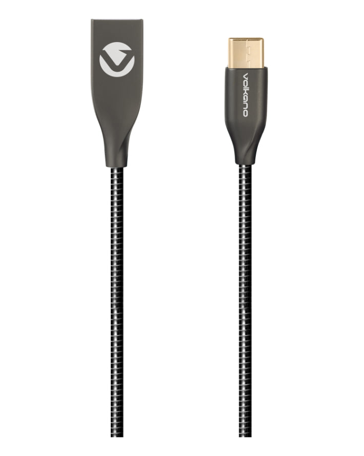 Iron Series Round Metallic Spring Type-C Cable 1.8m