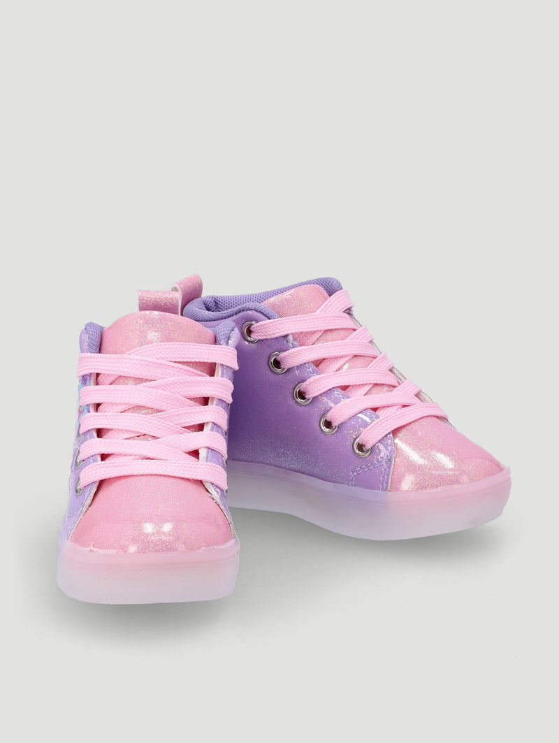 Pre-Girls Star Light Up High-Top Sneaker - Lilac