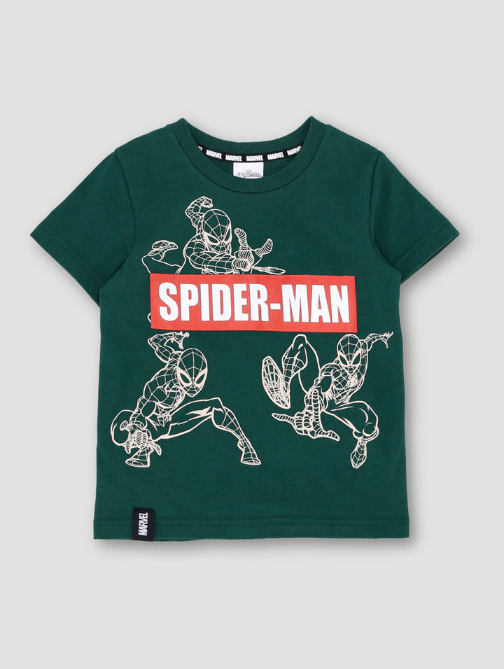 Pre-Boys Marvel Tee - Dark Green