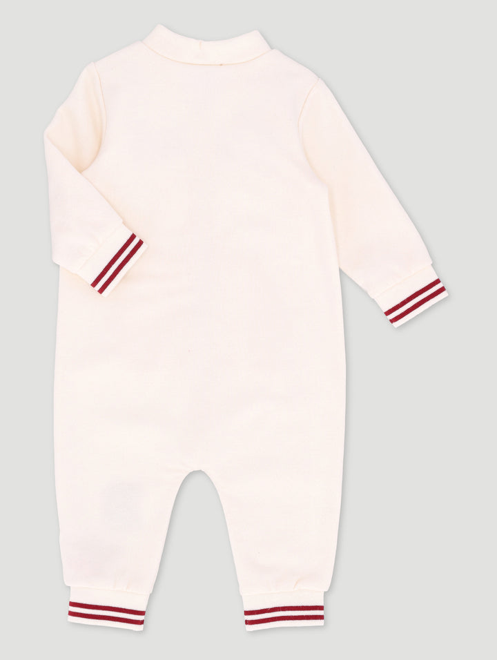 Baby Boys Zip Thru "Hero" Sleepsuit - Light Stone