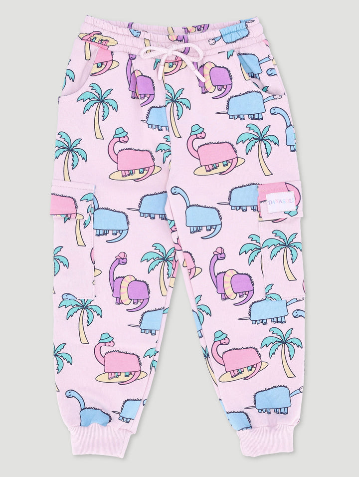 Pre-Girls Danasoli Cargo Print Jogger - Lilac