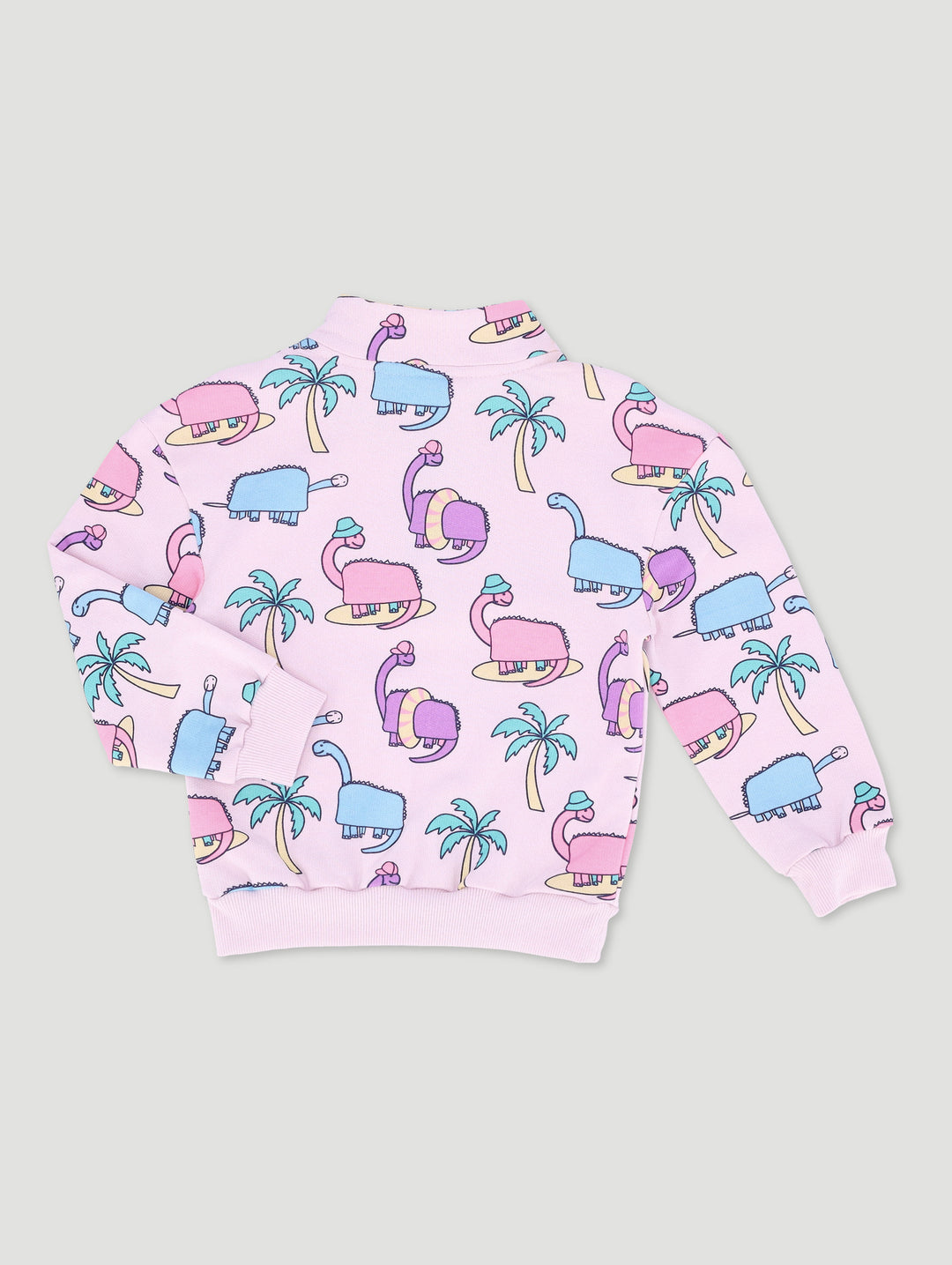 Pre-Girls Danasoli Turtle Neck Print Track Top - Lilac