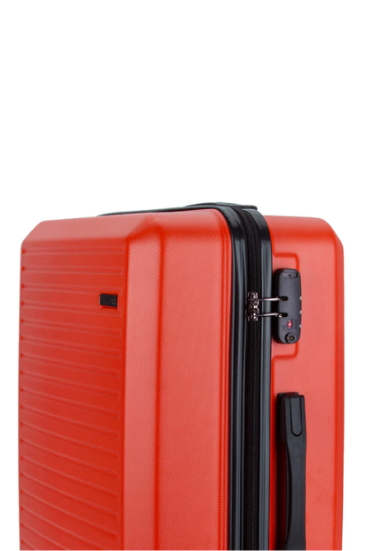 Mahe 4 Wheel Trolley Case Luggage - Tangerine