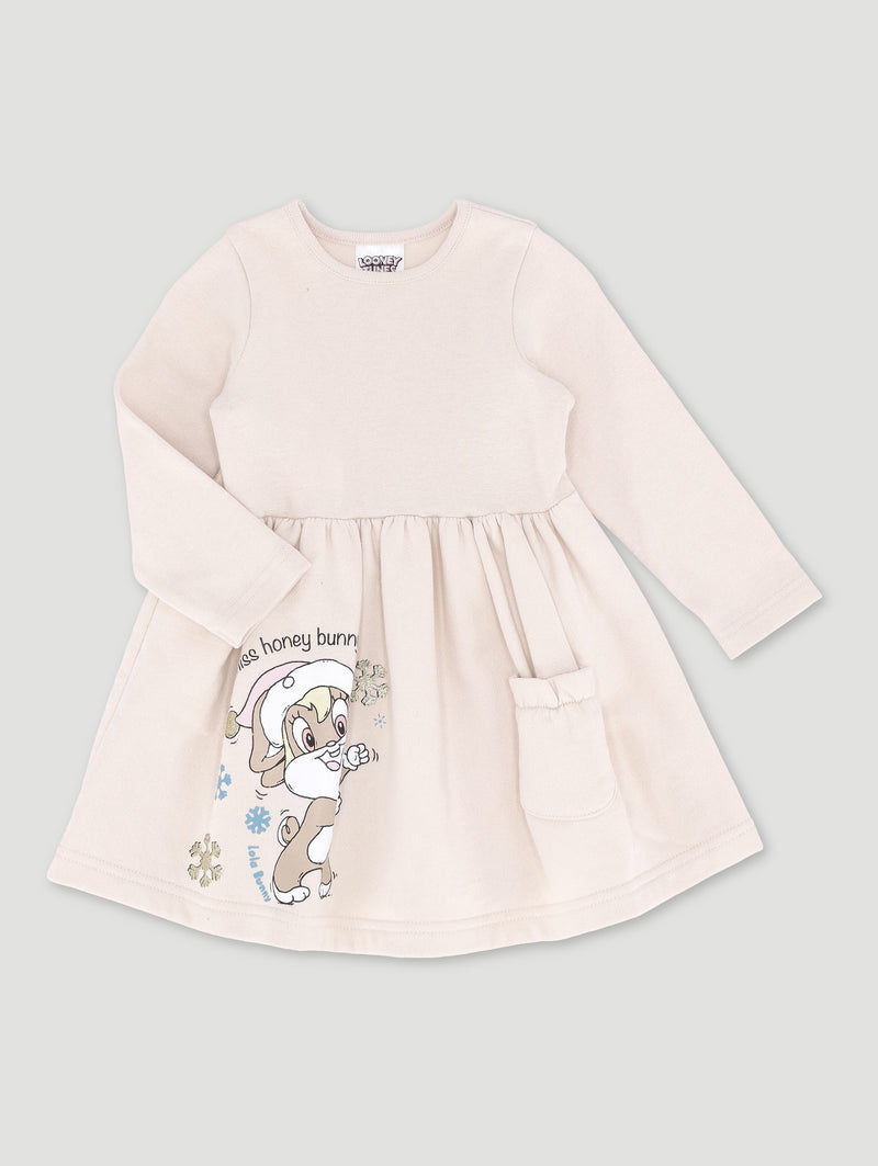 Baby Girls Lola Bunny Dress - Stone