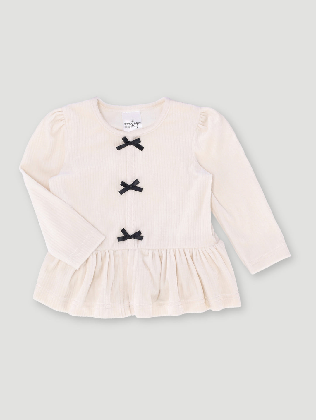 Baby Girls Easter-Eid Corded Occasion Top - Cream