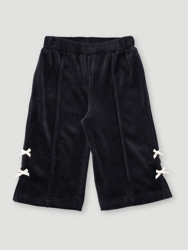 Baby Girls Easter-Eid Corded Black Pant - Black